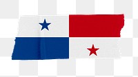 Panama's flag png sticker, washi tape design, transparent background