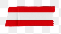 Austria's flag png sticker, washi tape design, transparent background