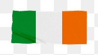 Ireland's flag png sticker, washi tape design, transparent background