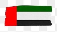 UAE flag png sticker, washi tape design, transparent background