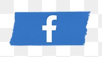 Facebook icon for social media on washi tape. 23 MAY 2022 - BANGKOK, THAILAND