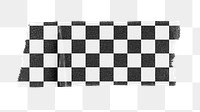 Black & white  png sticker, washi tape, transparent background