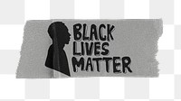 Black lives matter png word sticker typography, transparent background