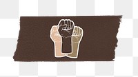 Teamwork png sticker, washi tape, transparent background