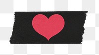 Heart png sticker, washi tape, transparent background