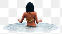 Woman in bikini png sticker, transparent background