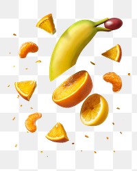 Floating fruit png sticker, transparent background