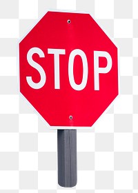 Stop sign png sticker, transparent background