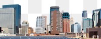 Png skyline border, Minneapolis, transparent background