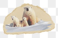 PNG A Mom and her Cubs., collage element, transparent background