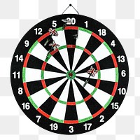 Png Darts business target sticker, transparent background