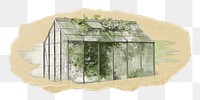 PNG Small greenhouse, collage element, transparent background