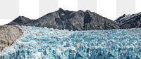 Glacier landform png border, winter image, transparent background