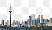 Toronto cityscape png border, office buildings, transparent background