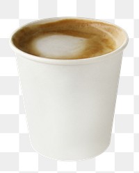 Latte cup png sticker, transparent background