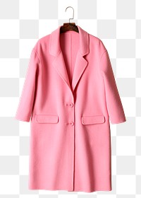 Pink coat png sticker, transparent background