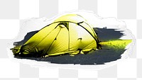 PNG Yellow tent, collage element, transparent background