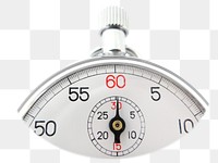 Sports stopwatch png sticker, timepiece object, transparent background