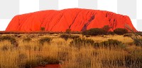 Famous landmark png border, Ayer rock, transparent background