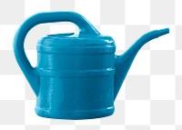 Png Blue watering can sticker, transparent background