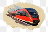 PNG Bullet train, collage element, transparent background