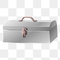 Chrome toolbox png sticker, Glitch game illustration, transparent background. Free public domain CC0 image.