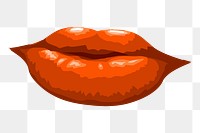 Lips png sticker, Glitch game illustration, transparent background. Free public domain CC0 image.