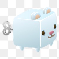 Animal cubimal png sticker, Glitch game illustration, transparent background. Free public domain CC0 image.
