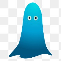 PNG blue creature character sticker, Glitch game illustration, transparent background. Free public domain CC0 image.