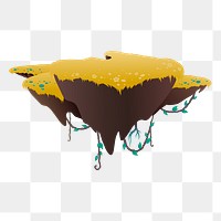 Flying platform png sticker, Glitch game illustration, transparent background. Free public domain CC0 image.