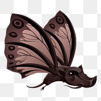 Batterfly character png sticker, Glitch game illustration, transparent background. Free public domain CC0 image.