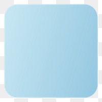 Blue frame png sticker, square, transparent background