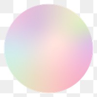 Aesthetic gradient circle png sticker, transparent background