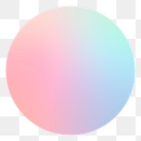 Aesthetic gradient circle png sticker, transparent background