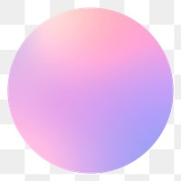 Gradient circle png sticker, transparent background