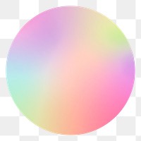 Gradient circle png sticker, transparent background