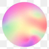 Gradient pastel circle png sticker, transparent background