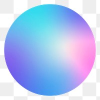 Gradient pastel circle png sticker, transparent background