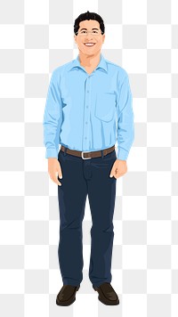 PNG man sticker, full body length in transparent background