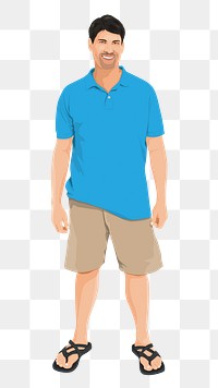 Man png sticker, full body length in transparent background