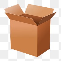 Open box png sticker, transparent background. Free public domain CC0 image.