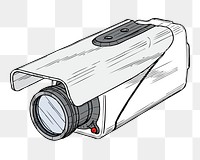 CCTV camera png sticker, transparent background. Free public domain CC0 image.