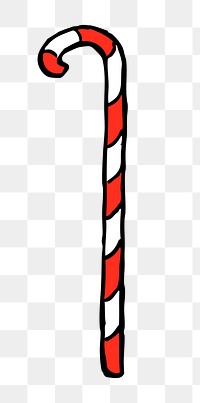 Candy cane png sticker, transparent background. Free public domain CC0 image.