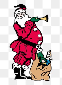 Santa Claus png sticker, transparent background. Free public domain CC0 image.