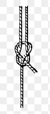 Rope knot png sticker, transparent background. Free public domain CC0 image.