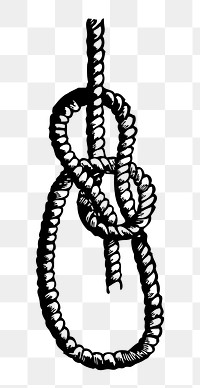 Rope knot png sticker, transparent background. Free public domain CC0 image.