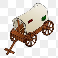 Medieval caravan png sticker, transparent background. Free public domain CC0 image.