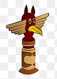 Totem statue png sticker, transparent background. Free public domain CC0 image.