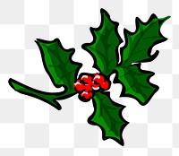 Holly berry png sticker, transparent background. Free public domain CC0 image.