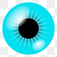 Blue eye png sticker, transparent background. Free public domain CC0 image.